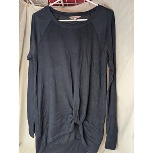 Juicy Couture Women's Large Blue Long Sleeve Top Decorative Knot